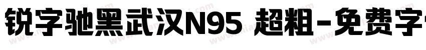锐字驰黑武汉N95 超粗字体转换